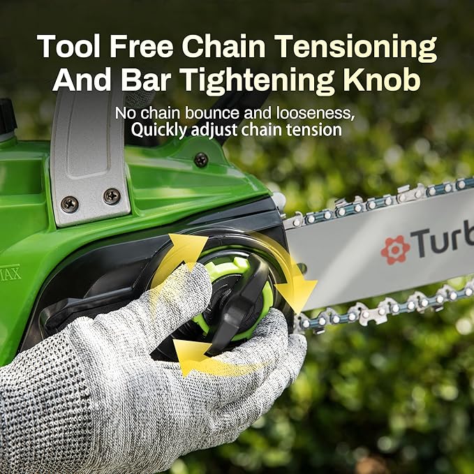 Cordless Chainsaw 12 Inch, 20V Battery Powered Electric Chainsaw with Brushless Motor, 4Ah Battery & Charger, Auto Oiler & Tool-Free Tension for Tree Pruning, Firewood, Trimming, Storm Cleanup