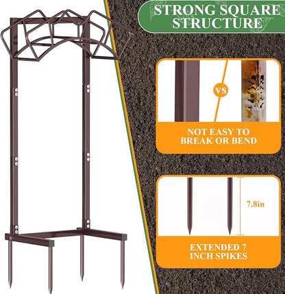 Qatsrin Super Stable Garden Hose Holder, Detachable Water Hose Holders Hose Storage Hold 160-Feet Hose, Water Hose Holder for Outside, Yard, Lawn, Farm (Bronze)
