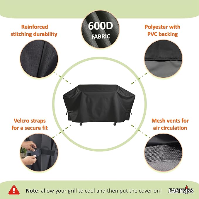 Grill Cover for Blackstone Bronco 28" XL Smoker Combo, Culinary 22" XL Griddle Pellet Grill Combo - Heavy Duty Waterproof Grill Cover for Blackstone 2415/2022 Grill Accessories