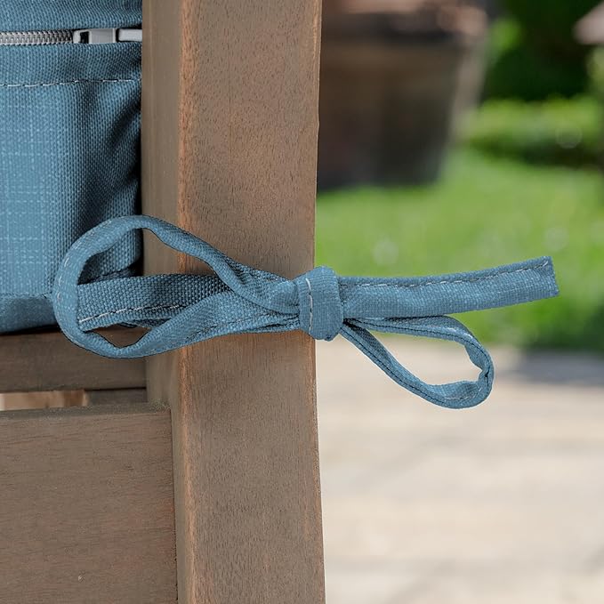 Arden Outdoor Deep Seat Cushion Set (2-Pack), 22 in x 24 in, Weather-Proof, Rain-Proof, Fade Resistant Patio Cushion for Chair, Sofa, and Couch French Blue Texture