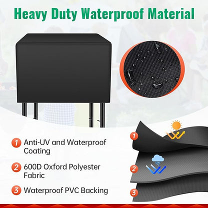 iCOVER Single Burner Stove Cover for GASONE, 600D Heavy Duty Water Resistant Cover, UV and Fade Resistant Weatherproof All Single Propane Burner Cooker