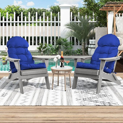 Adirondack Chair Cushions Set of 2, Rocking Chair Cushions High Back, Thickened Patio Chair pad for Indoor and Outdoor, 44''L x 19''W x 4''H
