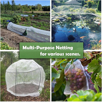 Garden Pest Barrier Netting, 10ftx33ft Ultra Fine Mesh Netting Bugs Out Net Covers Row Cover Protect Plants Flowers Against Cicada Birds Insect Strawberry Net for Blueberry Bush Trees Raised Bed