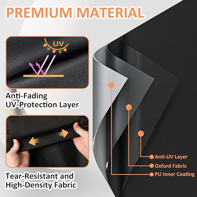 Tabletop Grill Cover for Charbroil Bistro Pro Tabletop Grill, for Charbroil 25302149 25302150 25302162, Replacement for CB1250058P4, 600D Premium Waterproof Windproof Dustproof Cover