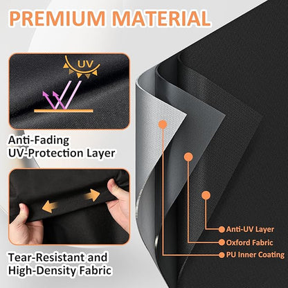 Tabletop Grill Cover for Charbroil Bistro Pro Tabletop Grill, for Charbroil 25302149 25302150 25302162, Replacement for CB1250058P4, 600D Premium Waterproof Windproof Dustproof Cover