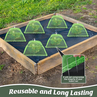 4 Sets Strawberry Plant Support with Mesh Plant Cover,Strawberry Growing Racks Sets with Iron Plant Nails and Storage Bag for Garden Strawberry Vegetables(Green Net - Square)