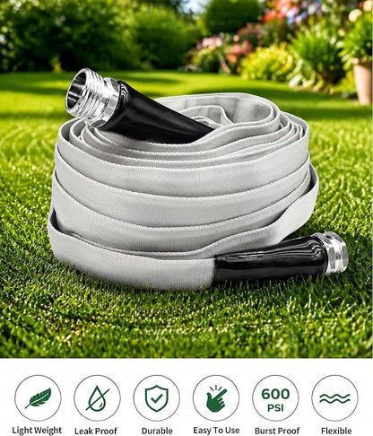 Garden Hose 25ft, Ultra-Light & Flexible Water Hose, Durable, All-Weather, Made of TPU-Drinking Water Safe, Easy to Store & Coil, Kink-Free, Camping, Car Wash, Yard, Garden and Home, Gray