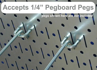Wall Control Pegboard Organizer 4 ft. Metal Standard Tool Storage Kit With White Toolboard and Accessories - 30-P-3232W