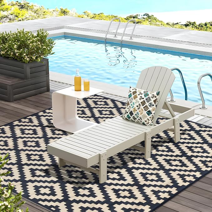 SAND MINE Reversible Mats, Plastic Straw Rug, Modern Area Rug, Large Floor Mat and Rug for Outdoors, RV, Patio, Backyard, Deck, Picnic, Beach, Trailer, Camping (10' x 10', Black & Beige Lattice)