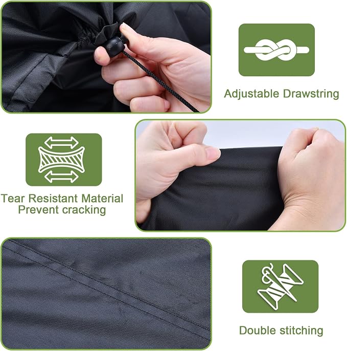 Grill Cover for Outdoor Grill 58 inch,Universal Grill Covers Heavy Duty Waterproof,Fade Resistant BBQ Grill Cover for Outside,Gas Grill Covers, Adjustable Drawstring，Oxford Fabric Material