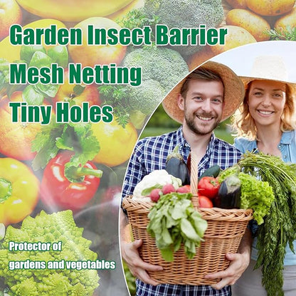 Garden Netting 10x20FT 2 Pack Ultra Fine Mesh, Insect Barrier Bird Netting for Garden Protection, Insect Bug Netting Garden Net for Protecting Plants Vegetables Flowers Fruits