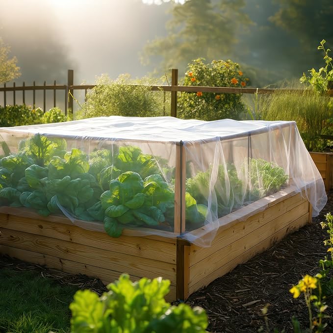 White DIY Mosquito Net Fabric | 10x30 FT Netting | Insect Cover for Garden, Patio, Outdoor & Windows | Multiple Sizes in Black, White & Green | Raised Bed Screen Mesh Barrier