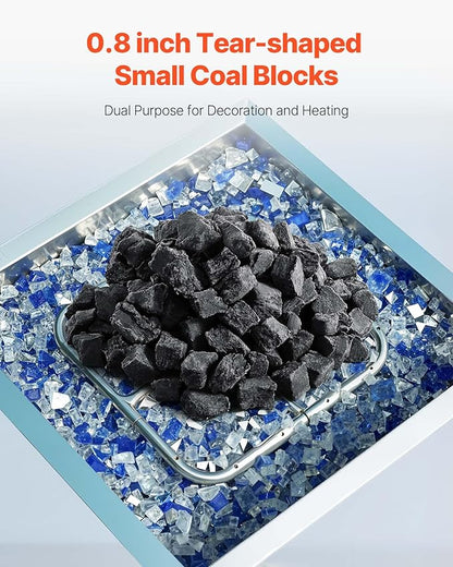 VEVOR Lava Rocks, 0.8-1.2 inch Fire Stones Lava Rocks for Fire Pit, Reusable Fire Pit Stones Indoor and Outdoor Use, Decorative Firepit Stone for Propane/Gas Fireplace,Stove,Courtyard,Camping