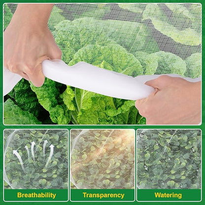 NONMON Garden Netting, 2 Pack 10x33Ft Ultra Fine Mesh Insect Netting Pest Barrier Protection Plant Row Cover Mosquito Netting for Vegetable Fruits Blueberry Bushes Flowers Crops Raised Bed