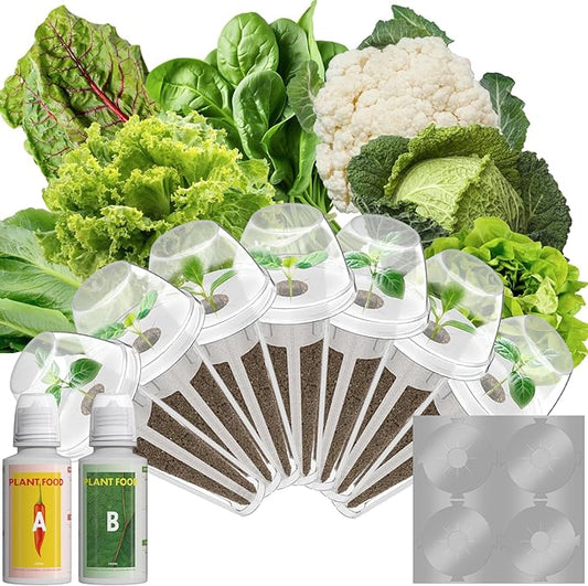 LYKOCLEAN Mix Salad Seed Pods for Ahopegarden, iDOO Hydroponics Growing System Indoor Herb Garden, 400+ Seeds(7-Pods)