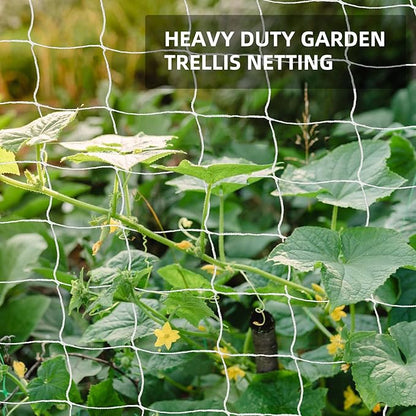 Trellis Netting, PDGROW Heavy Duty Garden Trellis Netting, 6 x 30 ft Trellis Netting for Climbing Plants, Outdoor Indoor Grow Net for Support Vine Vegetable Fruits and Flower, 4 Pack（Put in One Pack）