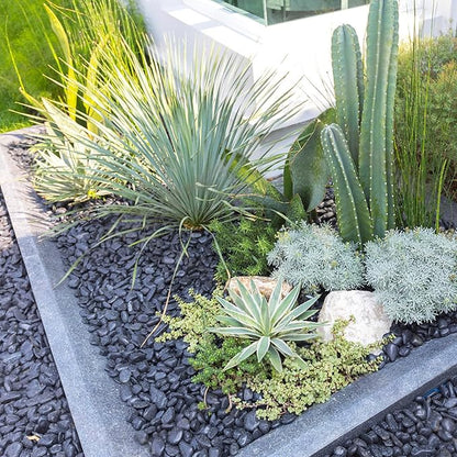 FANTIAN 40 lbs Black River Rocks for Outdoor Landscaping, 1-2 Inch Decorative Black Pebbles Stones for Planter, Garden Rocks, Vase, Home Décor, Plant Rocks, Paving Stones and Fountain