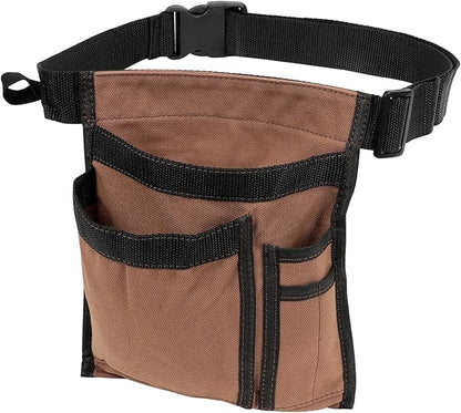 5-Pocket Tool Belt for Men, Durable Canvas Construction, Adjustable Belt, Utility Pouch for Daily Repair and DIY Use