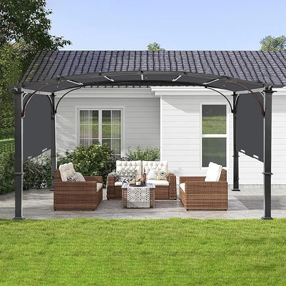 Pergola Canopy Replacement Cover for Lowe's Allen + Roth 10x10 Ft Freestanding Pergola, 200" x 103" Shade Cover, Compatible with Model #L-PG152PST-B,Cover Only (Dark Gray)