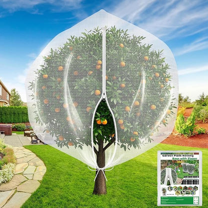 Evoio Bird Netting for Garden Plant Fruit Tree Protection 8 x 10 ft Large Blueberry Bushes Netting Covers Bags with Zipper, Shrubs Bush Tomato Strawberry Berry Barrier Mesh Cover Net Protector