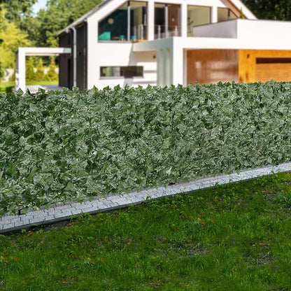 VEVOR Artificial Ivy Privacy Fence Screen, 39 x 158 in Faux Ivy Vine Leaf Hedges Fence, Greenery Privacy Fence with Mesh Cloth Backing, Green Wall Decoration for Outdoor Garden, Yard, Balcony