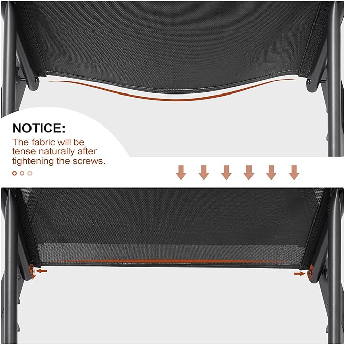 Crestlive Products Chaise Lounge Chair Outdoor Set of 2, Adjustable 5 Positions Pool Lounge Chairs, Metal Tanning Recliner, Outdoor Furniture All Weather for Patio, Beach, Yard, Pool