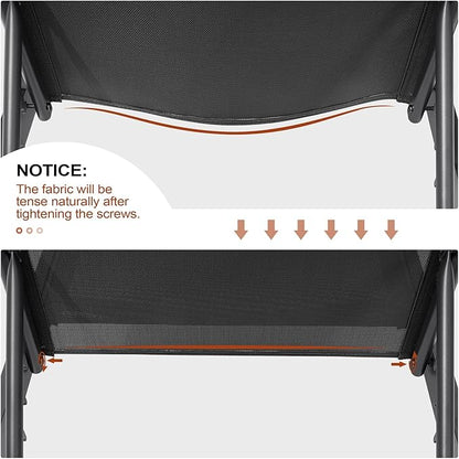 Crestlive Products Chaise Lounge Chair Outdoor Set of 2, Adjustable 5 Positions Pool Lounge Chairs, Metal Tanning Recliner, Outdoor Furniture All Weather for Patio, Beach, Yard, Pool