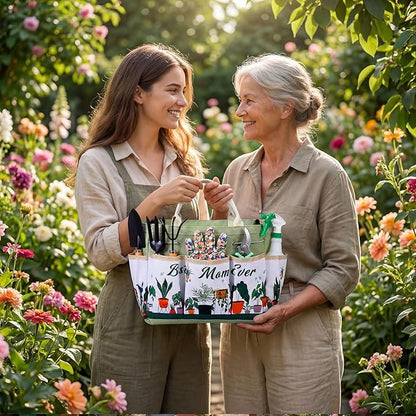 Reginary 11 Pcs Mother's Day Gardening Gifts Mom Watering Can Set Include Garden Tool Garden Tools Tote Trigger Sprayer Soil Mat Apron Tumbler Pruning Shears Glove for Women Plant Enthusiast Present