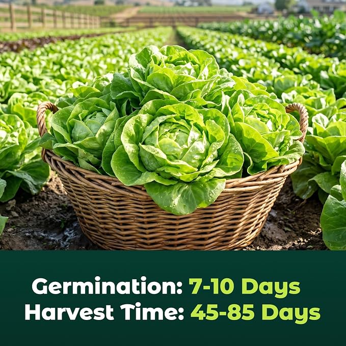 Buttercrunch Lettuce Seeds – 2500 Heirloom Seeds for Planting, Butter Lettuce Seeds for Indoor Outdoor Hydroponic Home Garden