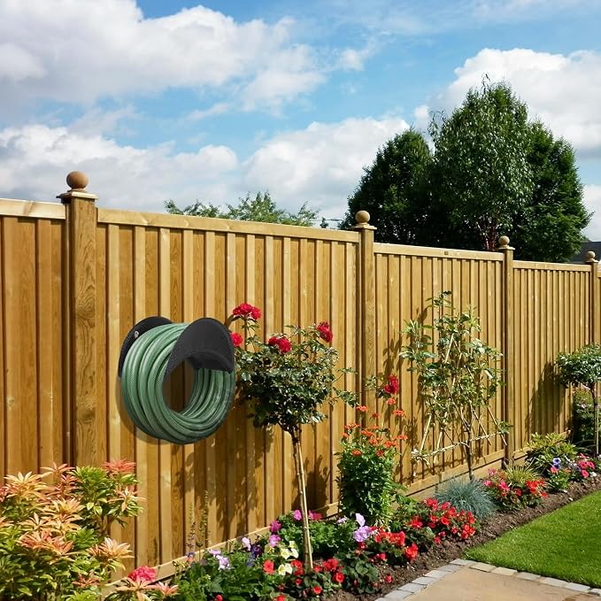 GARTOL Garden Hose Holder Heavy Duty Wall Mount, High Carbon Steel Hose Hanger for Outside Yard, Rust Proof