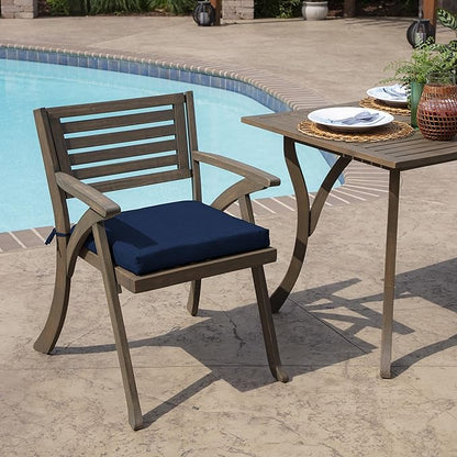 Arden Indoor/Outdoor Seat Or Rocking Chair Cushion, 19 x 18, Water Repellent, Rain Proof, Fade Resistant Cushion for Rocking Or Dining Chairs Sapphire Blue Leala