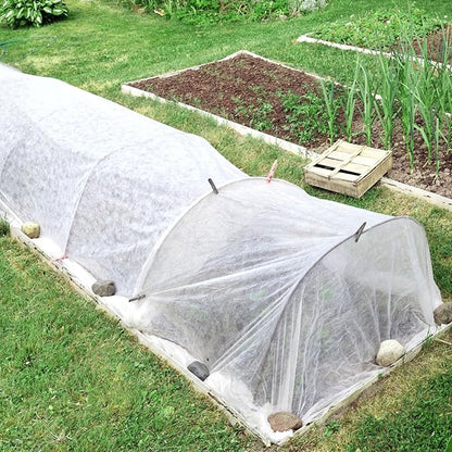 Unves 2 Pack 4 x 10 FT Garden Netting, Mosquito Bird Netting for Garden Protection Vegetable Fruits, Raised Bed Plant Covers Protect Plants from Birds Bugs