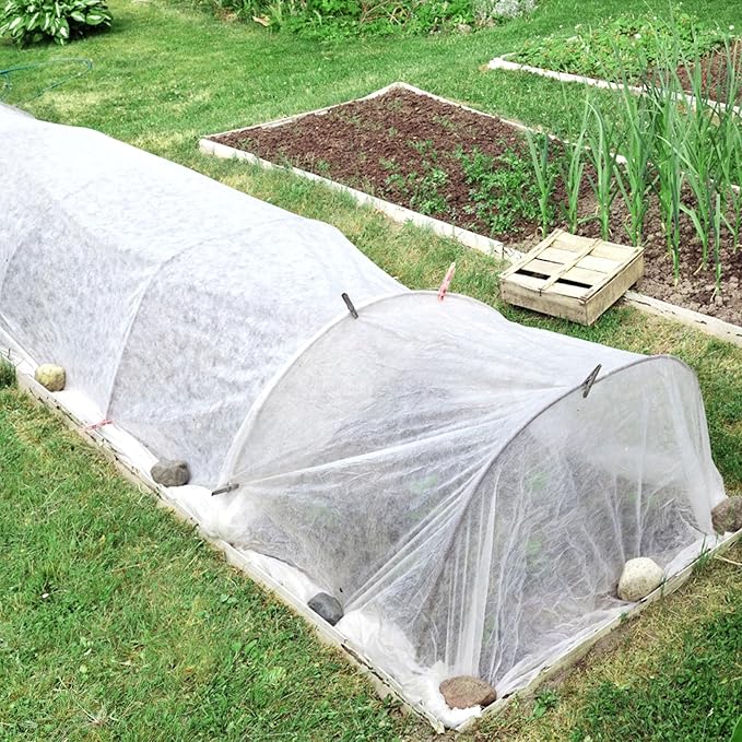 Unves 2 Pack 10 x 33 FT Garden Netting, Mosquito Net Ultra Mesh for Garden Protection Vegetable Fruits, Raised Bed Plant Covers Insect Bird Netting Protect Plants from Birds Bugs