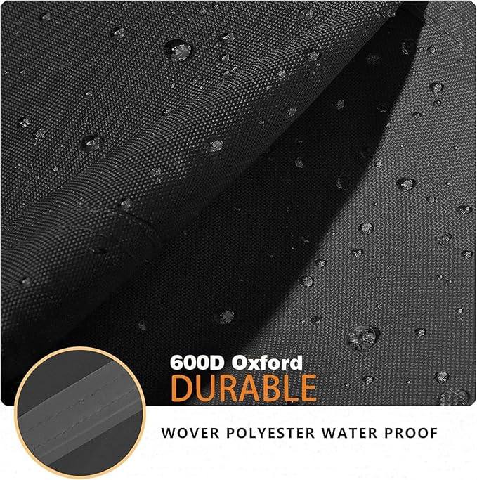 Outdoor Sofa Cover, Waterproof Patio Furniture Cover 58.3W x 32.7D x 31H inches Heavy Duty 600D Oxford Fabric Black