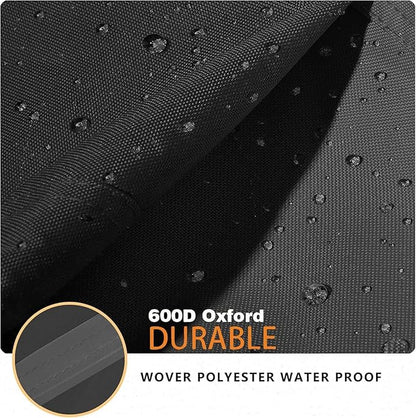 Outdoor Sofa Cover, Waterproof Patio Furniture Cover 58.3W x 32.7D x 31H inches Heavy Duty 600D Oxford Fabric Black