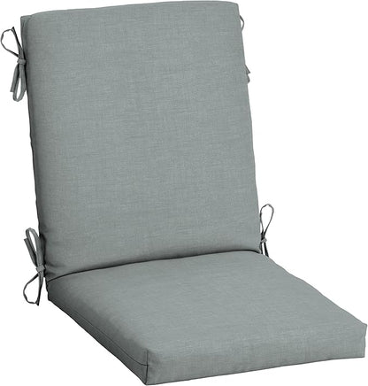 Arden 2-Pack Outdoor Patio Dining Chair Cushion, 20x44, Rain-Proof Seat Pad, Fade-Resistant Outdoor Cushion Stone Grey Leala