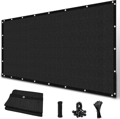Amagenix 90% Sun Shade Cloth with Grommets, 10' x 20' Pergola Replacement Shade Cover Canopy Privacy Screen for Outdoor Patio Garden, Black (We Customized)