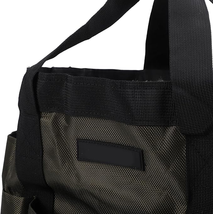 banapoy Tool Bag, 30 x 30 x 23cm Oxford Cloth Heavy Duty Gardening Tote Toolbox with 15 Pockets, Wide Mouth Tool Storage Bag Organizer for Electrician Mechanic Men