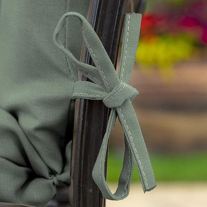 Arden 4-Pack earthFIBER Outdoor Patio Dining Chair Cushion, 20x44, Rain-Proof Seat Pad, Fade-Resistant Outdoor Cushion Sage Green Texture