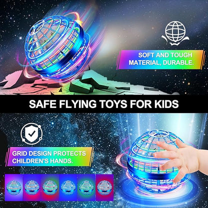 Vantexi Flying Orb Ball Toy,2026 Upgraded Parachute LED,Magic Hand Controlled Mini Gravity Ball,Cosmic Globe Boomerang,Cool Christmas Birthday Gift for 6 7 8 9 10+ Year Old Boys Girls-Blue & Blue