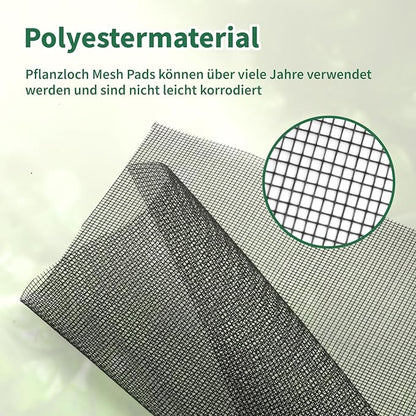 15 PCS Flower Pot Hole Mesh Screens, 11.8” x 7.8” Squares Rigid Polyethylene Garden's Drainage Mesh Hole Pads, DIY Bonsai Pot Pads for Pots Flower Pot Bottoms Grid Keep Soil from Flowing Away