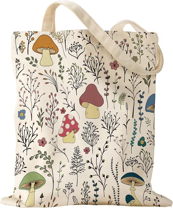Miss Adola Aesthetic Canvas Tote Bag for Women - Sturdy Cloth Cotton Totes Bag with Pattern Shoulder Bag