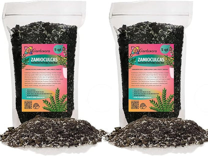 Gardenera Zamioculcas Plant Potting Soil - All-Natural Blend for Thriving Zamioculcas Plants - Boosts Root Health and Distinctive Beauty - 10 Quart