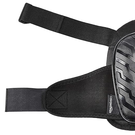 Amazon Basics Professional Gel Cushion Knee Pads - 1 Pair, Black