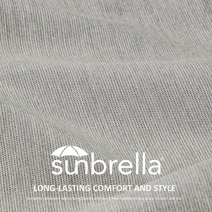 Sunbrella Outdoor Patio Chair Cushions Set, 24" x 24", Set of 2, Water-Repellent, Fade Resistant, Deep Seat Cushion for Backyard, Couch, Sofa and Patio Furniture, Specrtum Pebble