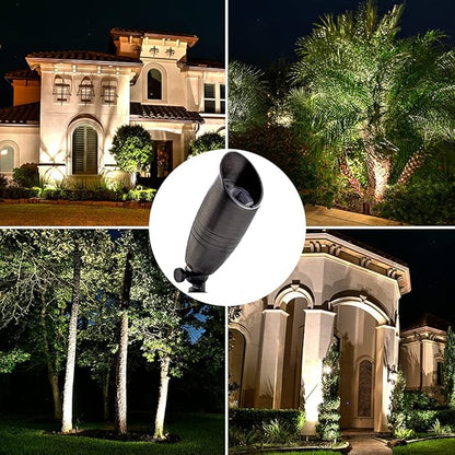 LED Spot Lights Outdoor Landscape Lighting 108 - Solid Brass Spotlight LED Yard Lights Security Landscape for Beautiful Bright Long Lasting Home Garden Patio Pool Area Deck Lighting (No Bulb) (1)