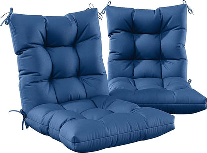 Patio Seat&Back Chair Cushions for Outdoor Furniture，Comfortable Cushions for Rocking/Dining/Lawn Chair-Set of 2