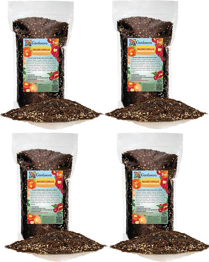 Gardenera Premium Balsam Camellia Potting Soil Mix - Perfect Balance of Nutrients, Drainage, and Aeration for Thriving Blooms - 20 Quart