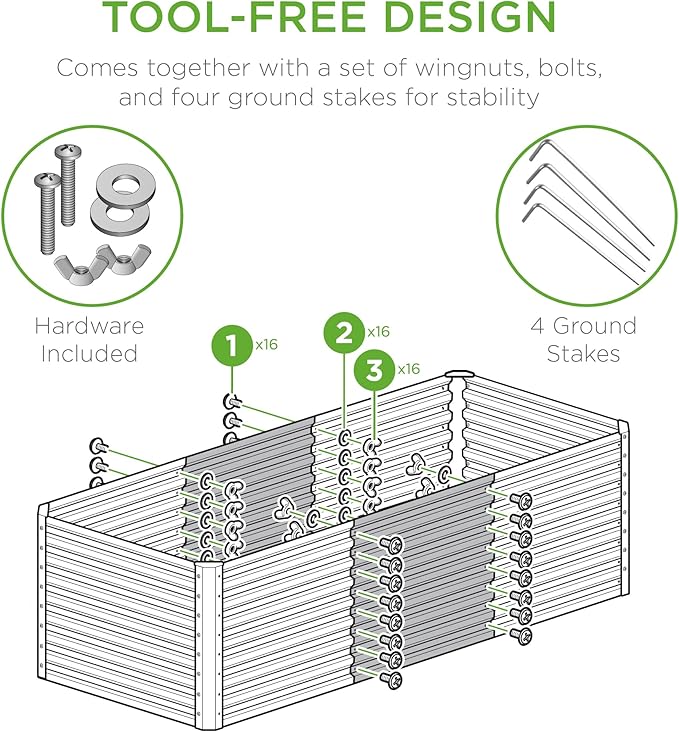 Best Choice Products 4x2x2ft Outdoor Metal Raised Garden Bed, Deep Root Planter Box for Vegetables, Flowers, Herbs w/ 119 Gallon Capacity - Burgundy