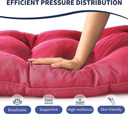 IPYNBAP Outdoor Bench Cushion, 48x18x5 Inch, Waterproof Bench Cushion for Outdoor/Indoor Furniture, Tufted Patio Bench Seat Cushion, Fade Resistant Outdoor Cushions for Porch Swing Couch, Burgundy
